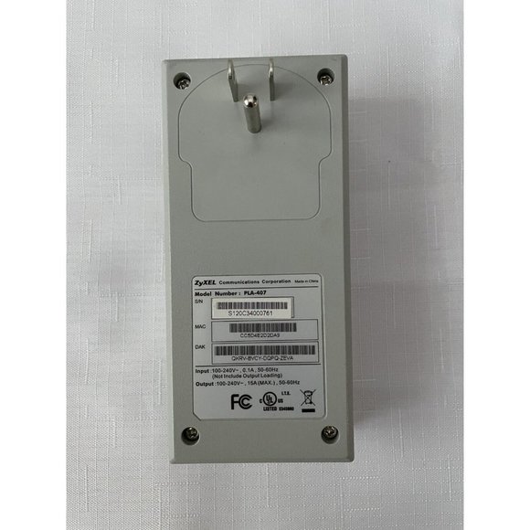 ZyXEL Set - 1 Powerline Pass-Thru Ethernet Adapter PLA-407 200Mbps & 1 - PLA-401 - Picture 8 of 10